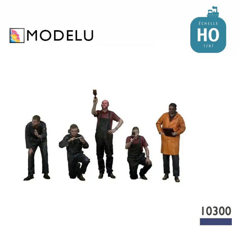 Set de 5 agents d'entretien du dépôt HO Modelu 10300-87 - Maketis