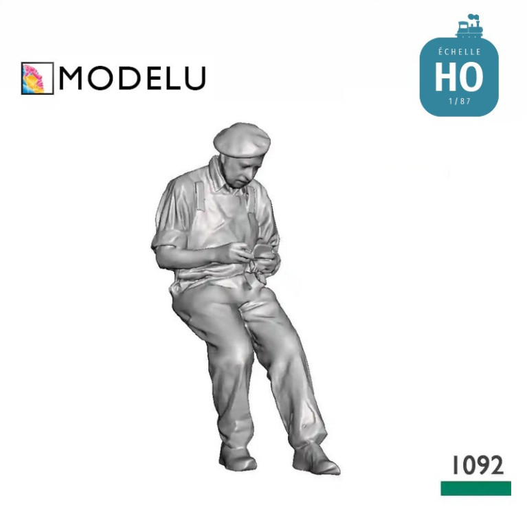 Ouvrier en pause cigarette HO Modelu 1092-87 - Maketis Ouvrier en pause cigarette HO Modelu 1092-87 - Maketis