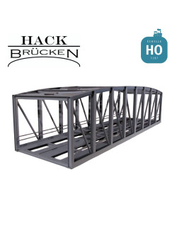 Pont métallique cage en arc 40 cm 2 voies gris Expert HO Hack Brücken K40-2 - Maketis