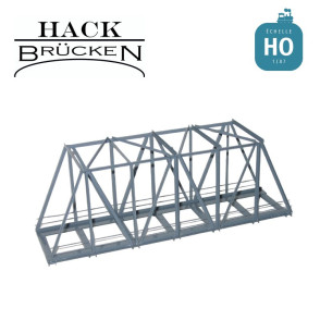 Pont métallique cage oblique 21 cm grau gris HO Hack Brücken K21S - Maketis