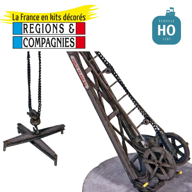 Grue de quai ouest-état 10 tonnes HO Régions et Compagnies HAL202 - Maketis