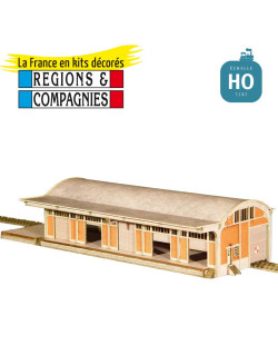 Goods shed North concrete bricks 2 to 5 doors HO Régions et Compagnies HAL101