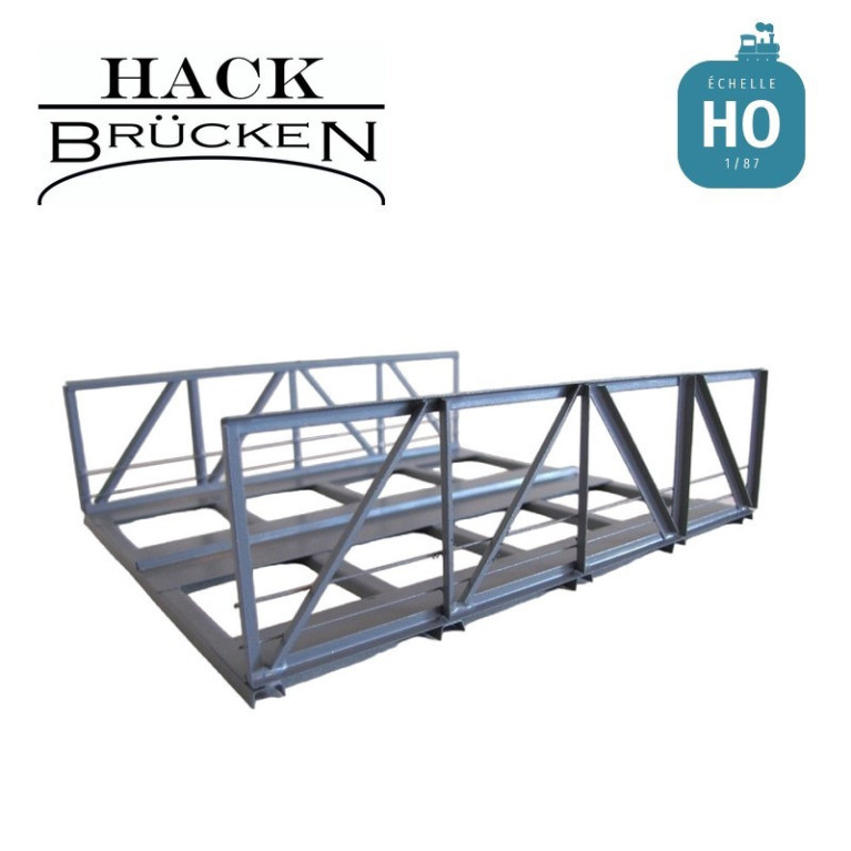 Pont métallique en treillis 15 cm gris 2 voies HO Hack Brücken V15-2 - Maketis Pont métallique en treillis 15 cm gris 2 voies HO Hack Brücken V15-2 - Maketis