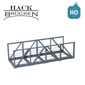 Pont métallique en treillis 15 cm gris 1 voie HO Hack Brücken V15