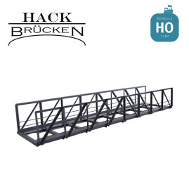 Pont métallique en treillis 30 cm 58mm large gris HO Hack Brücken V30 - Maketis