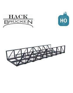 Pont métallique en treillis 30 cm 2 voies 58mm gris HO Hack Brücken V30-2 - Maketis