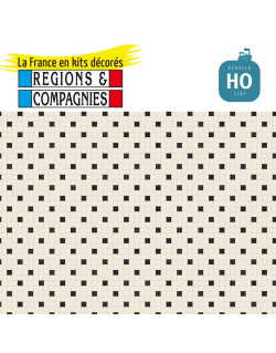 Carrelage en damier noir et blanc HO Régions et Compagnies MAT015 - Maketis
