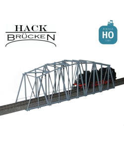 Pont métallique en treillis cage en arc 30 cm gris HO Hack Brücken B30 - Maketis