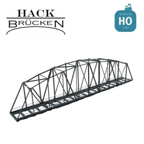Pont métallique en treillis cage en arc 50 cm gris HO Hack Brücken B50 - Maketis