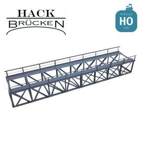 Pont métallique inférieur 32 cm gris HO Hack Brücken K32 - Maketis