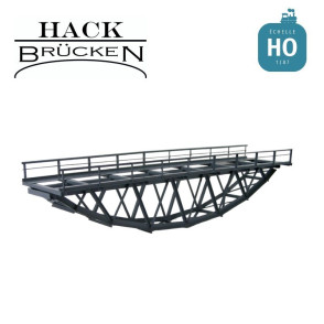Pont métallique inférieur treillis en arc 29,5cm gris HO Hack Brücken B28 - Maketis