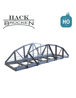 Pont métallique supérieur en arc 18 cm gris HO Hack Brücken VB18 - Maketis
