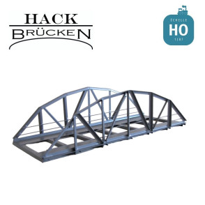 Pont métallique supérieur en arc 18 cm gris HO Hack Brücken VB18 - Maketis