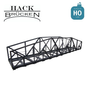 Pont métallique supérieur en arc 30 cm 55mm large gris HO Hack Brücken VB30 - Maketis