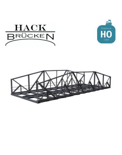 Pont métallique supérieur en arc 30 cm 2 voies 50mm gris HO Hack Brücken VB30-2 - Maketis