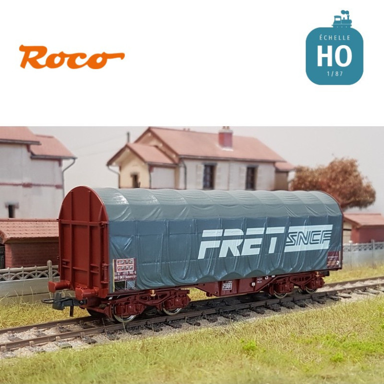 Wagon à bâche coulissante Rils FRET SNCF Ep VI HO Roco 76443