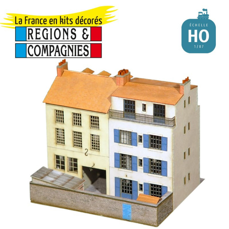 Bloc 2 immeubles droits (beurre/oeufs/from+primeurs) HO Régions et Compagnies VIL007 - Maketis Bloc 2 immeubles droits (beurre/oeufs/from+primeurs) HO Régions et Compagnies VIL007 - Maketis