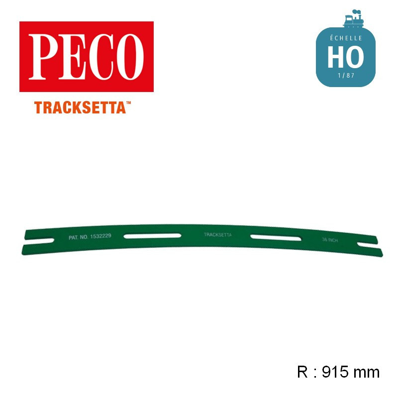 Gabarit de voie flexible courbe 915 mm OO/HO Tracksetta OOT36 - Maketis