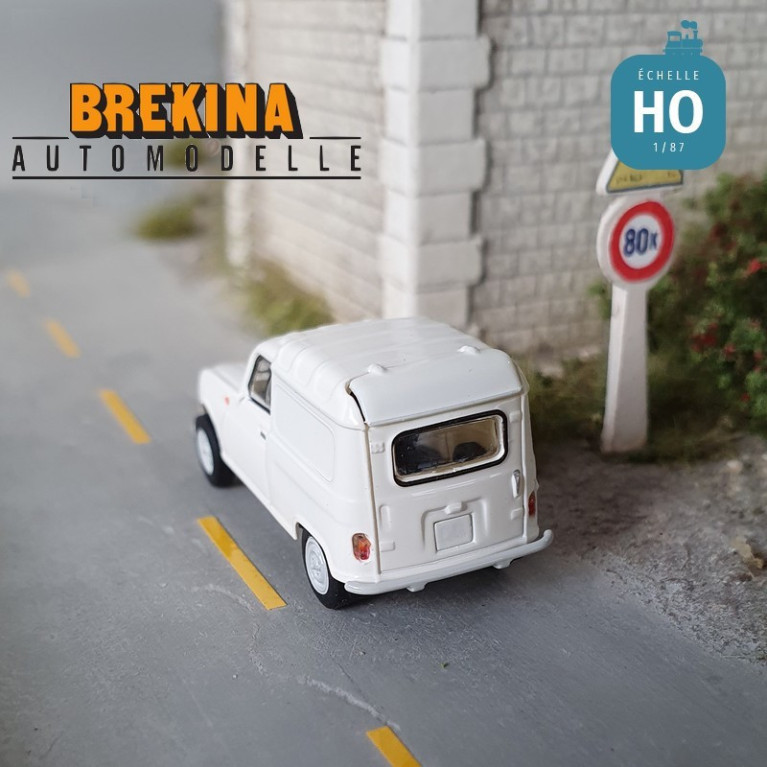 Renault 4L fourgonnette 1961 blanche HO Brekina 2400 - Maketis Renault 4L fourgonnette 1961 blanche HO Brekina 2400 - Maketis