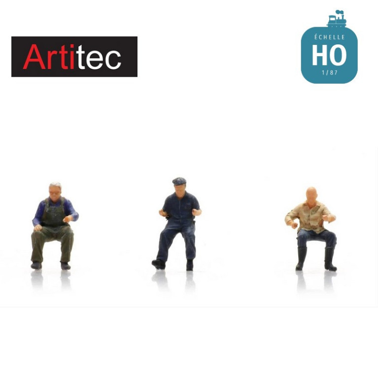 Conducteur de tracteur 3pcs HO Artitec 5870028 - Maketis Conducteur de tracteur 3pcs HO Artitec 5870028 - Maketis