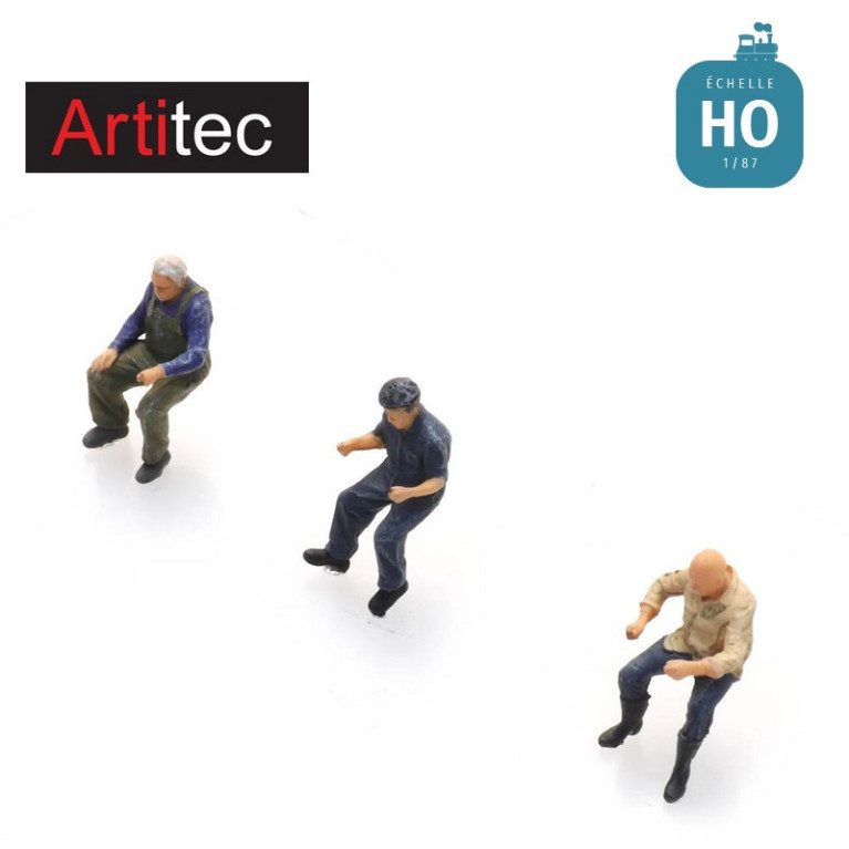 Conducteur de tracteur 3pcs HO Artitec 5870028 - Maketis Conducteur de tracteur 3pcs HO Artitec 5870028 - Maketis
