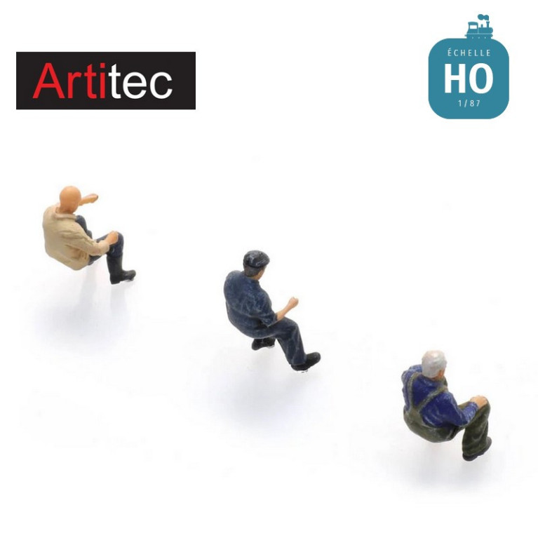 Conducteur de tracteur 3pcs HO Artitec 5870028 - Maketis Conducteur de tracteur 3pcs HO Artitec 5870028 - Maketis