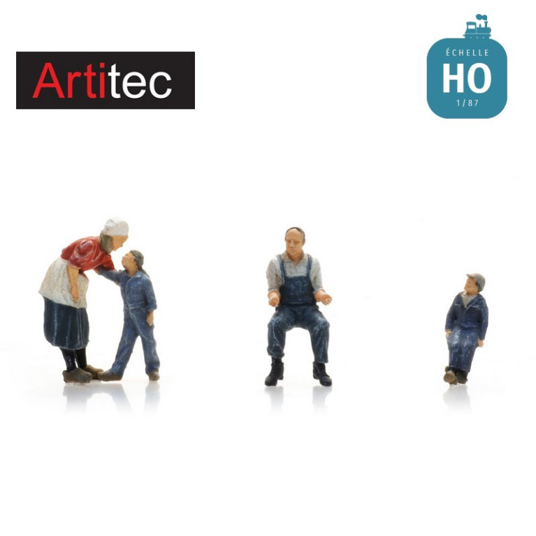 Famille de fermier 3pcs HO Artitec 5870026 - Maketis Famille de fermier 3pcs HO Artitec 5870026 - Maketis