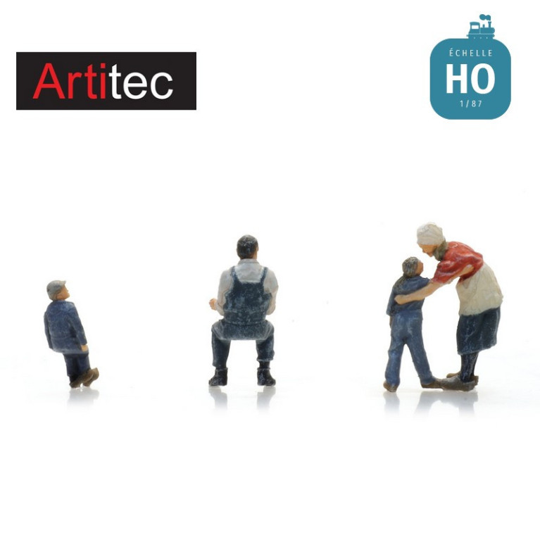 Famille de fermier 3pcs HO Artitec 5870026 - Maketis Famille de fermier 3pcs HO Artitec 5870026 - Maketis
