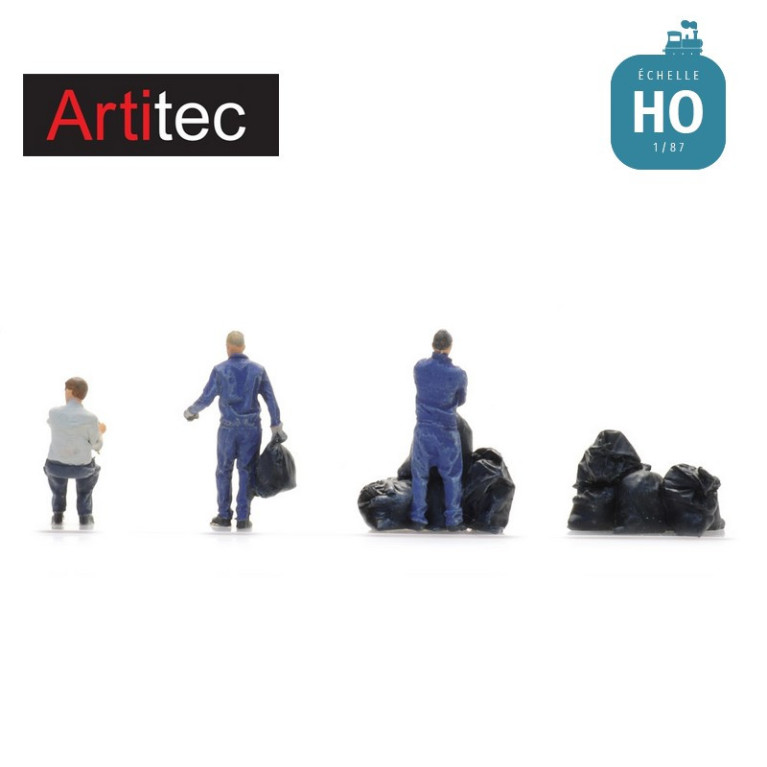 Eboueurs 1960 - 1990 3pcs HO Artitec 5870020 - Maketis Eboueurs 1960 - 1990 3pcs HO Artitec 5870020 - Maketis