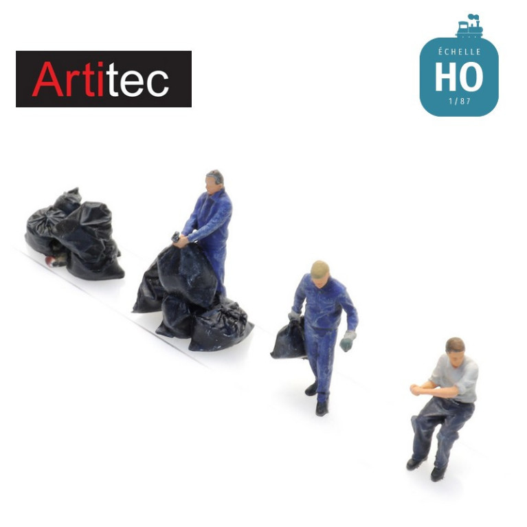 Eboueurs 1960 - 1990 3pcs HO Artitec 5870020 - Maketis Eboueurs 1960 - 1990 3pcs HO Artitec 5870020 - Maketis