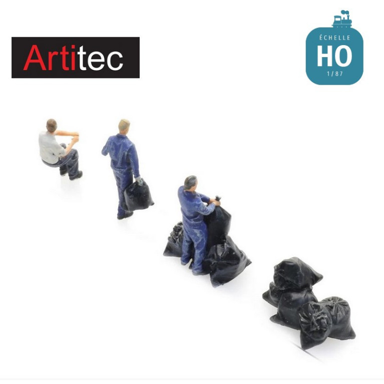Eboueurs 1960 - 1990 3pcs HO Artitec 5870020 - Maketis Eboueurs 1960 - 1990 3pcs HO Artitec 5870020 - Maketis
