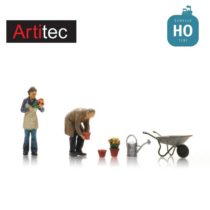 Fleuriste avec un client HO Artitec 5870015 - Maketis