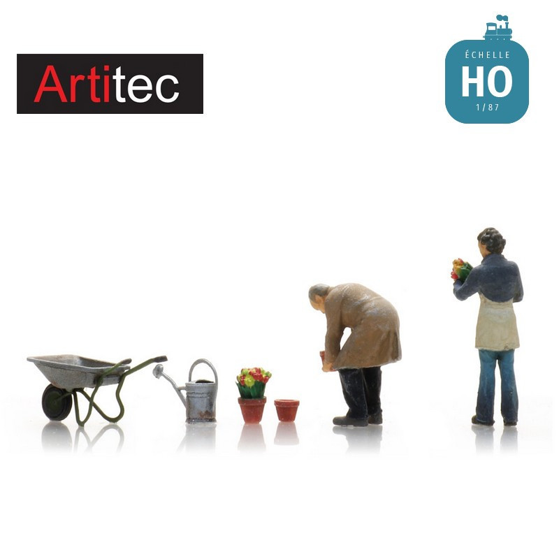 Fleuriste avec un client HO Artitec 5870015 - Maketis