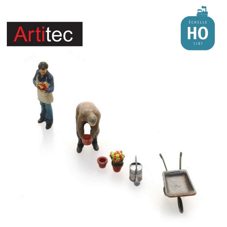 Fleuriste avec un client HO Artitec 5870015 - Maketis