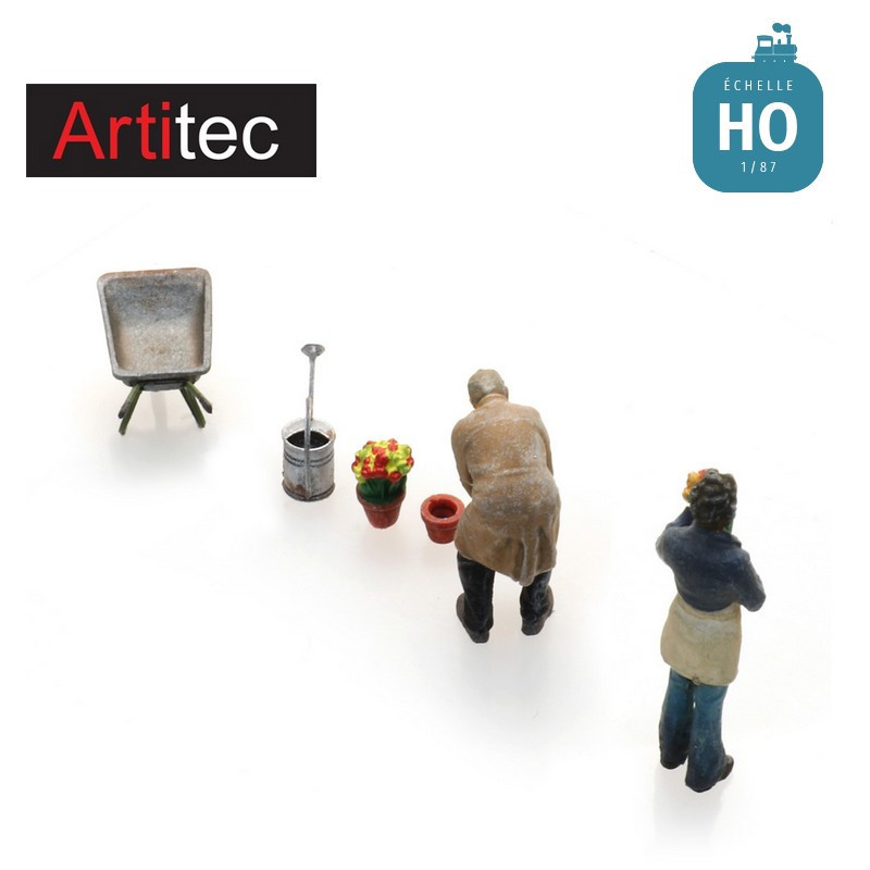 Fleuriste avec un client HO Artitec 5870015 - Maketis