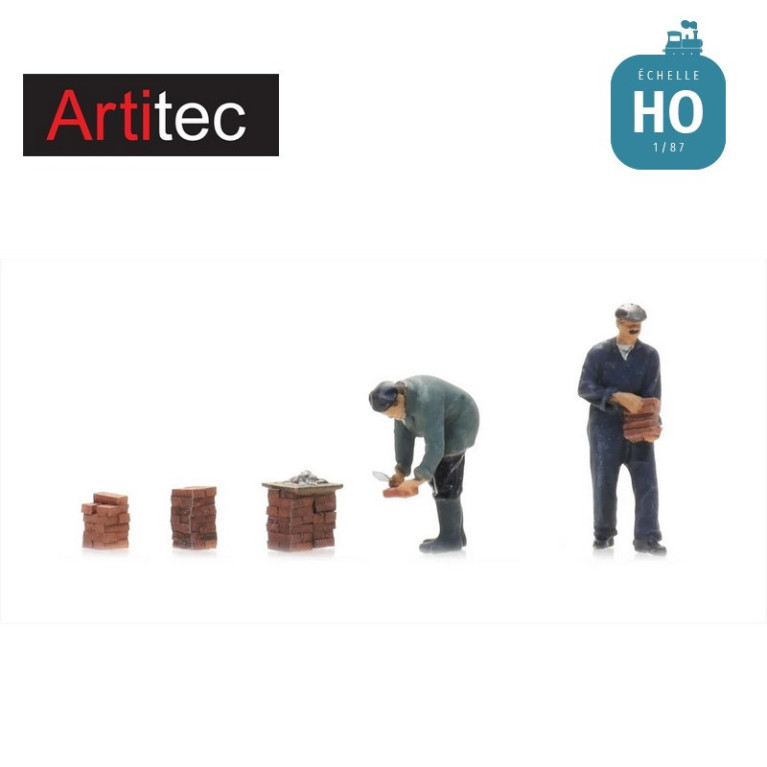 Maçons 1930s - 1990s 2 pcs HO Artitec 5870013 - Maketis Maçons 1930s - 1990s 2 pcs HO Artitec 5870013 - Maketis