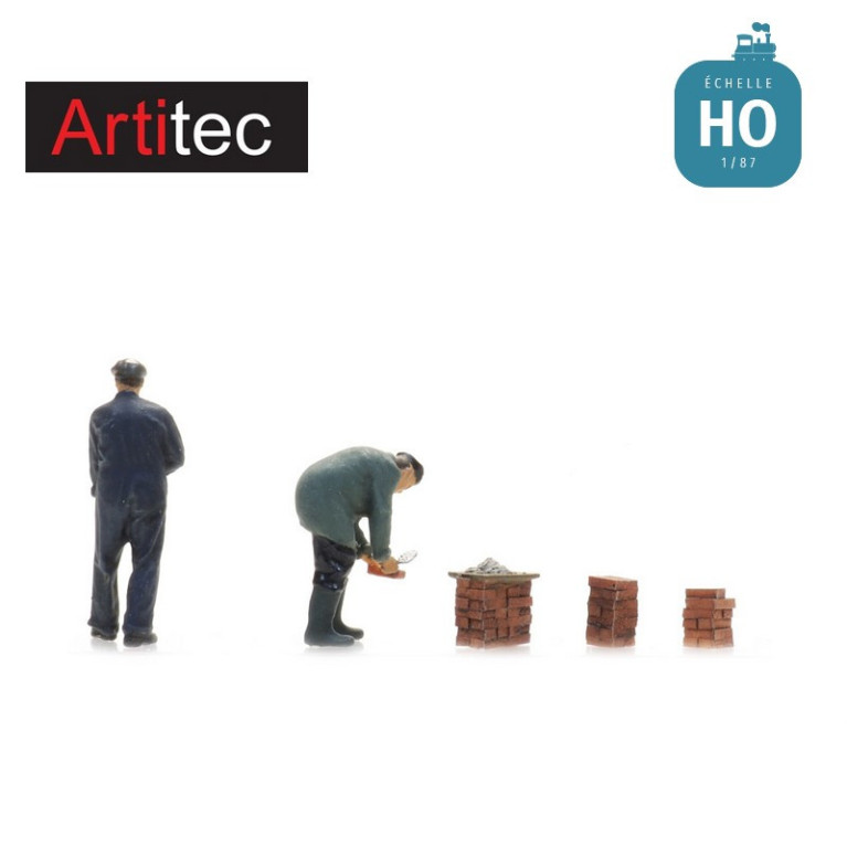 Maçons 1930s - 1990s 2 pcs HO Artitec 5870013 - Maketis Maçons 1930s - 1990s 2 pcs HO Artitec 5870013 - Maketis