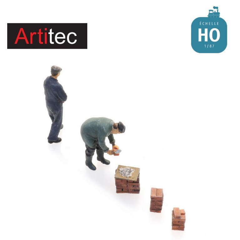 Maçons 1930s - 1990s 2 pcs HO Artitec 5870013 - Maketis Maçons 1930s - 1990s 2 pcs HO Artitec 5870013 - Maketis
