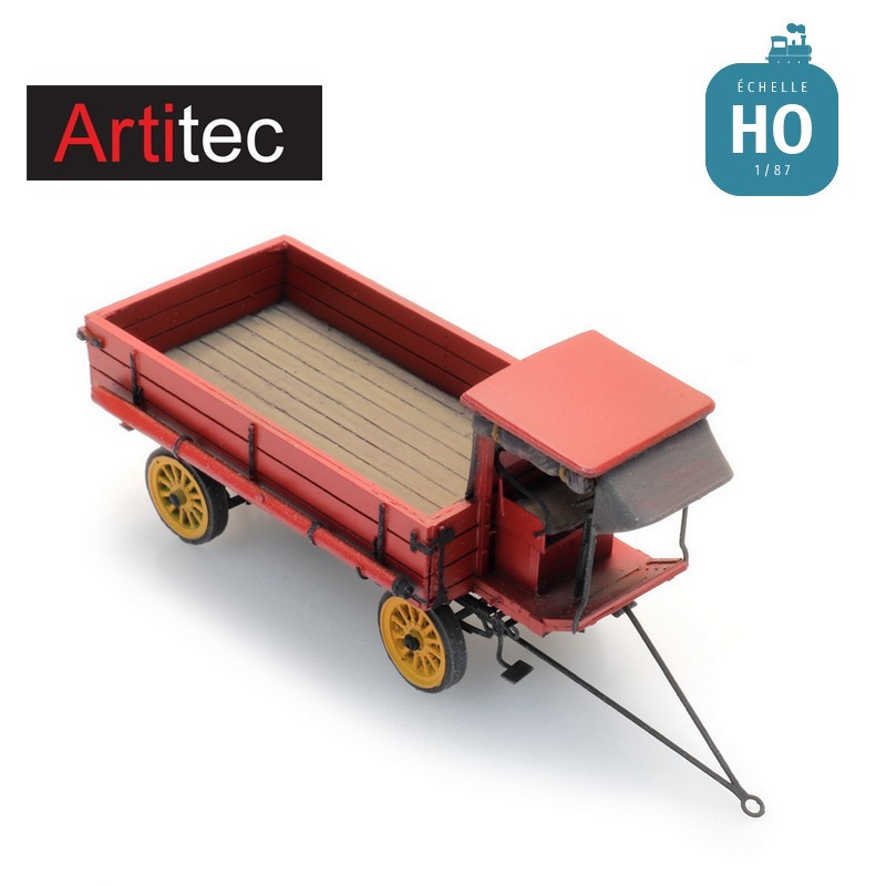 Remorque à cheval avec cabine HO Artitec 387.569 - Maketis