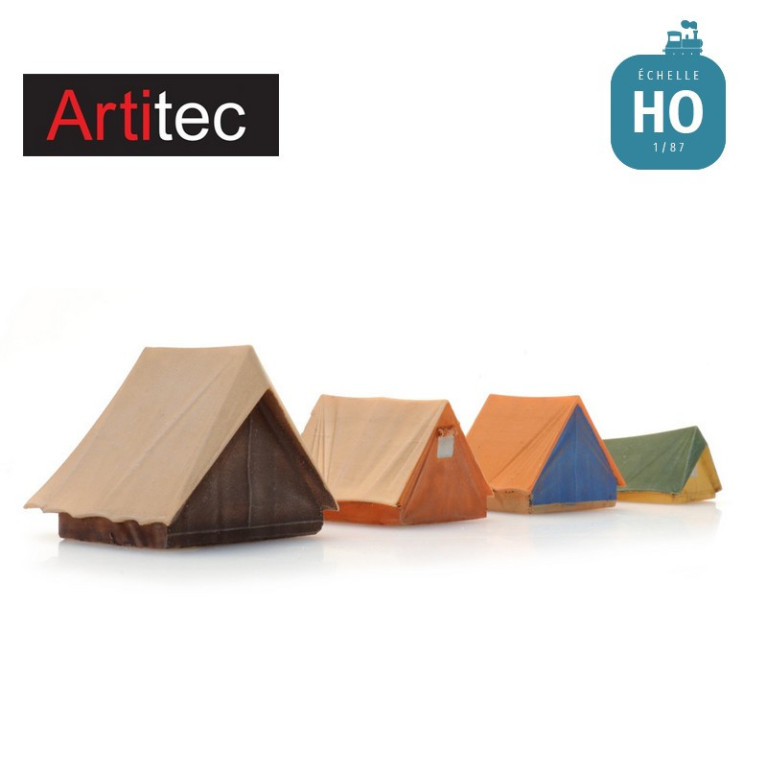 Set de quatre tentes HO Artitec 387.567 - Maketis