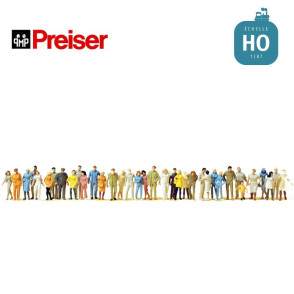 Passants 36 figurines HO Preiser 14402 - Maketis
