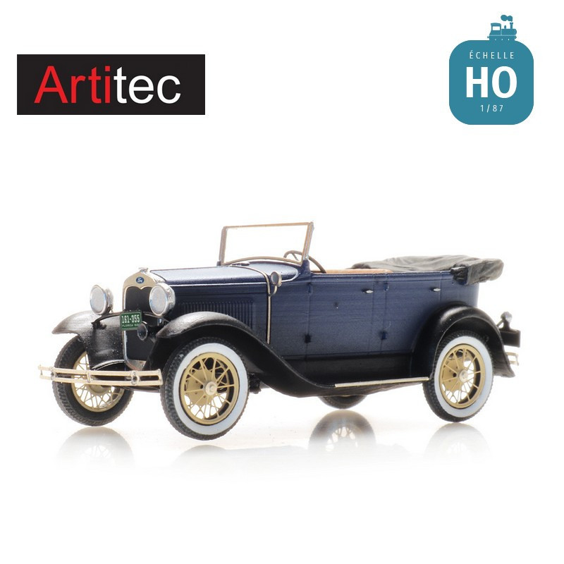 Voiture Ford modèle A Phaéton capote rabattue HO Artitec 387.522 - Maketis