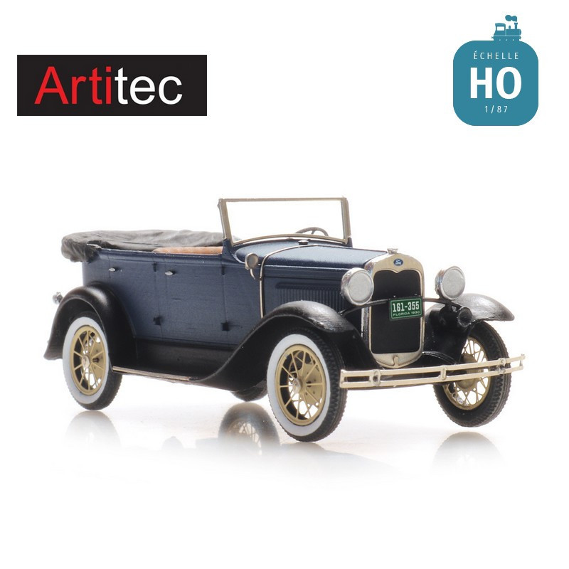 Voiture Ford modèle A Phaéton capote rabattue HO Artitec 387.522 - Maketis