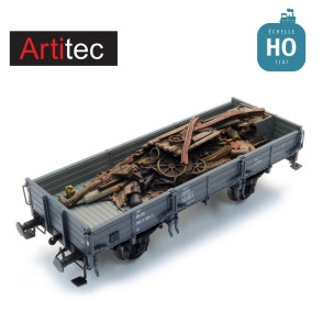 Chargement de ferraille pour wagon plat HO Artitec 28.124 - Maketis