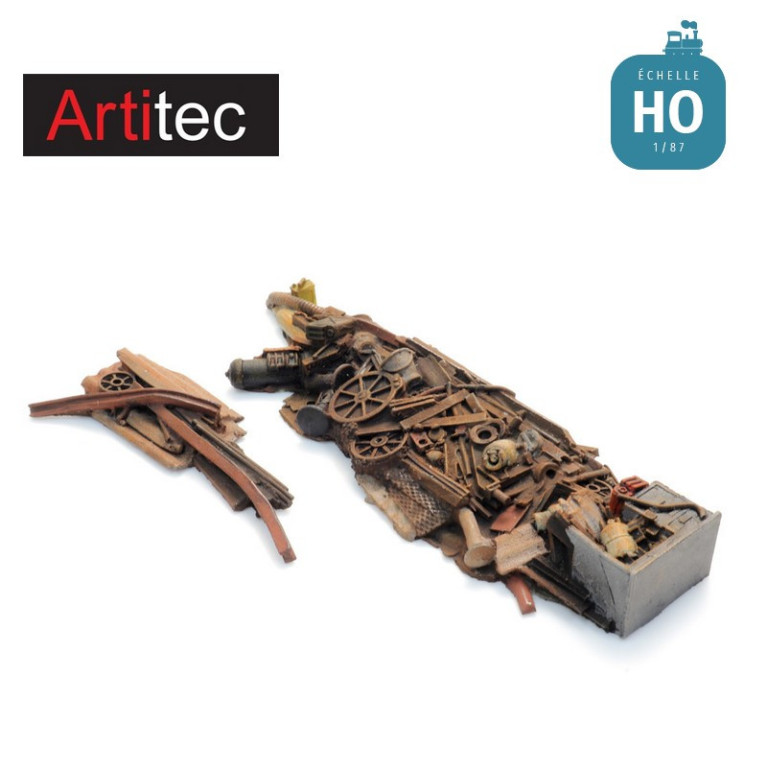 Chargement de ferraille pour wagon plat HO Artitec 28.124 - Maketis