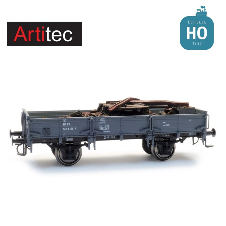 Chargement de ferraille pour wagon plat HO Artitec 28.124 - Maketis