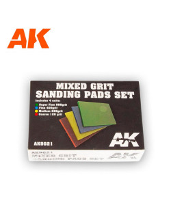 Mixed grit sanding pads set 4 units AK Interactive AK9021