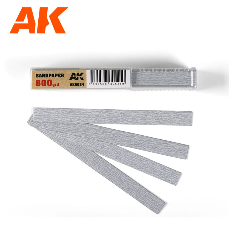 Papier de verre grain 600 (sec) AK Interactive AK9024 - Maketis