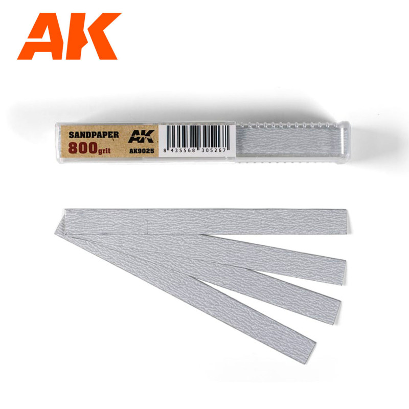 Papier de verre grain 800 (sec) AK Interactive AK9025 - Maketis