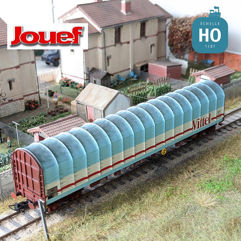 Wagon à bâche coulissante Rils "Vittel" SNCF Ep V HO Jouef HJ6274 - Maketis